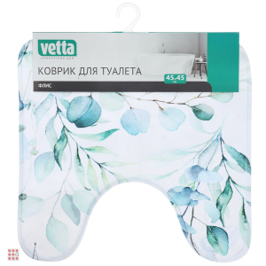 VETTA Коврик для туалета, флис, губка 45x45см