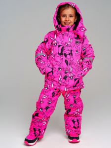 Комплект зимний для девочки: куртка, комбинезон