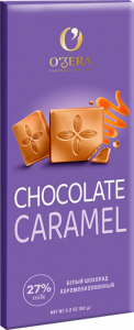 «O'Zera», шоколад белый карамельный Caramel, 90г