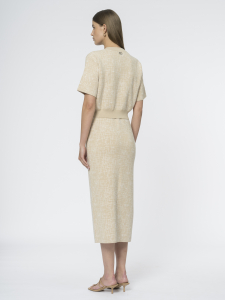 Прямая вязаная юбка