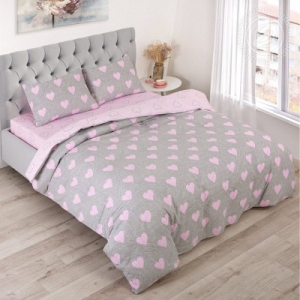 Постельное белье Купидон с наволочками 50х70 (поплин DE LUXE)