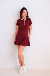 15887 Платье-мини бордовое (остаток: 46)