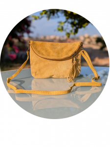 Итальянская сумка из натуральной кожи AB.Z PELLE 222-07 CAMEL АКЦИЯ