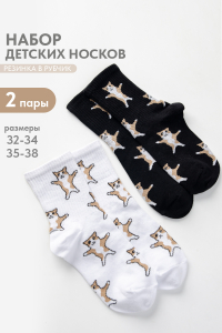 Носки детские Флексо - кот (набор 2 пары)