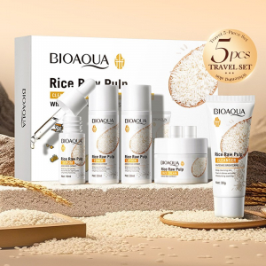 Дорожный набор для ухода за кожей с экстрактом риса BIOAQUA, 5 средств.