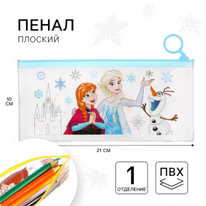 Пенал мягкий, 1 отделение, 100?210 мм, ПВХ, «Сестры»