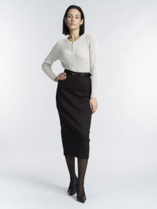 Джемпер с молнией из пряжи с шерстью мериноса