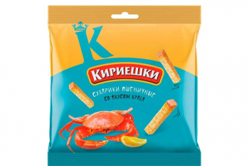 «Кириешки», сухарики со вкусом краба, 100 г