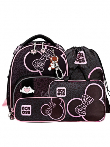 Рюкзак школьный 37?28?12 см, эргономичная спинка, Across 194, папка, пенал, мешок