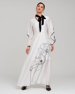 Платье с воланами на рукавах PL001