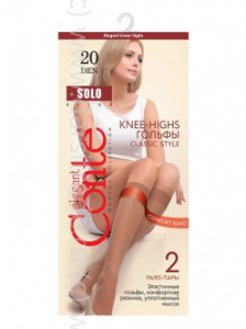 Гольфы женские Elegant Solo 20 Conte [2 пары] Дроп