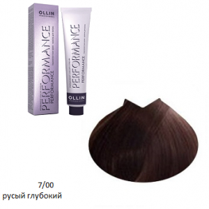 OLLIN PERFORMANCE 7/00 русый глубокий 60мл,Перманентная крем-краска для волос
