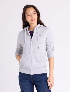 FLEECE FULL ZIP LOGO HOODIE