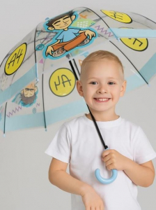 Прозрачный зонт для детей 