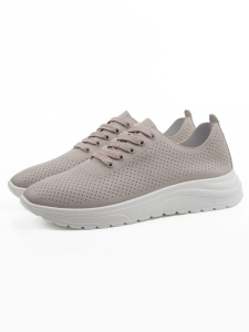 03-YH596-3 GRAY/BEIGE Полуботинки летние женские (натуральная кожа)