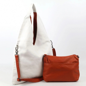 Женская мягкая сумка хобо с косметичкой из эко кожи 0105-23