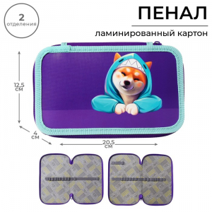 Пенал 2 секции, 125 х 205 х 40 мм, Calligrata 30П26/2 