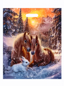 Пакет подарочный, новогодний «Совершенство», полиэтиленовый с вырубной ручкой, л 45?38 см, 60 мкм