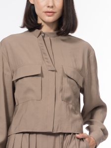 Укороченная блуза из вискозного модала