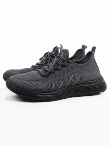 03-TEX-D01-04 DK. GREY Кроссовки летние мужские (текстиль)