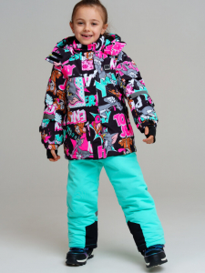 Комплект зимний для девочки: куртка, комбинезон