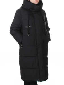 8818 BLACK Пальто зимнее женское (200 гр. холлофайбер)