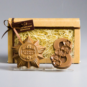 Шоколадные фигурки Лучшая мама и 8 марта Орхидея