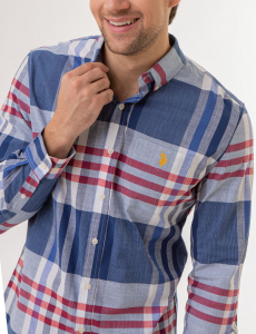 LARGE PLAID LONG SLEEVE WOVEN SHIRT