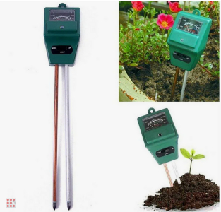 INBLOOM Мультитестер для почвы 3в1: влажность, кислотность, освещенность, 28х5см