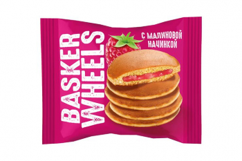 «Basker Wheels», панкейк с желейной начинкой со вкусом малины, 36 г