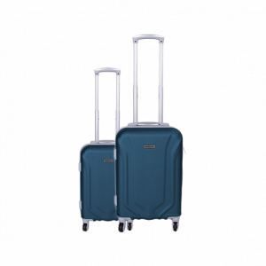 Набор чемоданов QUARTS тёмно-синий MS ABS-пластик с одинарными колёсами 2шт