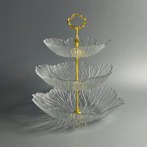 200-161 Трехъярусная этажерка в под.уп.(х8)Стекло