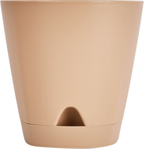 Горшок для цветов amsterdam 8л с прикорневым поливом, молочный шоколад