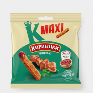 «Кириешки Maxi», сухарики со вкусом «Шашлык» и с кетчупом «Calve», 75 г