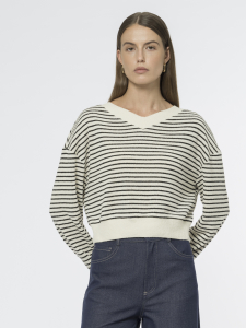 Укороченный свитшот с V-вырезом