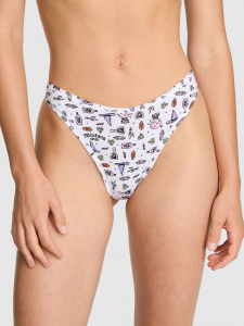 Cotton High-Leg Thong Panty