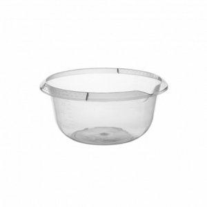 Миска дымчатая 4л 28х28х18см с мерным делением