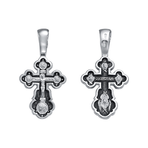 Крест из серебра литье частичное чернение