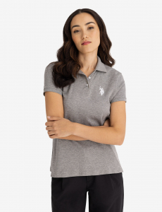 FLOCKED INTERLOCK POLO SHIRT