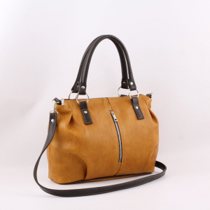 Сумка 111 македония горчичный+шоколад