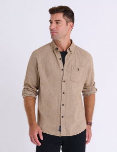 LONG SLEEVE HEAVY BRUSHED TWILL SHIRT