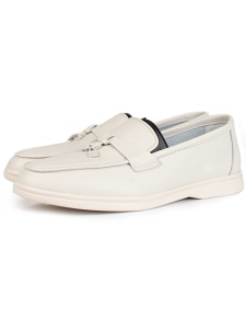 03-B416-2 LT. BEIGE Лоферы женские (натуральная кожа)