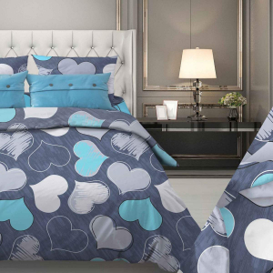 Комплект постельного белья Романтика бирюзовый бязь