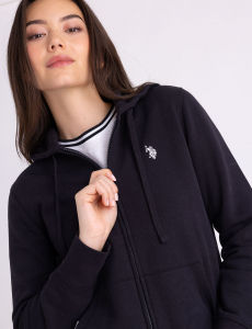 FLEECE FULL ZIP LOGO HOODIE