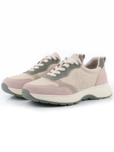 03-YC527-1 BEIGE Кроссовки женские (натуральная кожа)