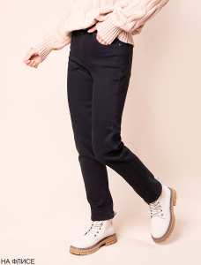 Эластичные джинсы-skinny на ФЛИСЕ