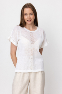 Джемпер из льна 4-264 белый