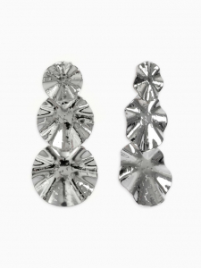 Клипсы для ушей висячие QF «Лёгкость», трио, цвет серебро