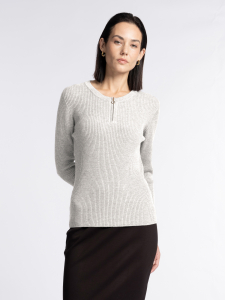 Джемпер с молнией из пряжи с шерстью мериноса