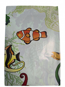 Штора п/э 180*180 Морск.Звезда Зел.